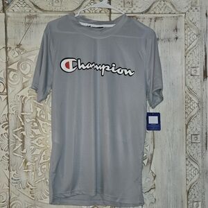 CHAMPION Tee Shirt with signature champion vinyl short sleeves NWT Med